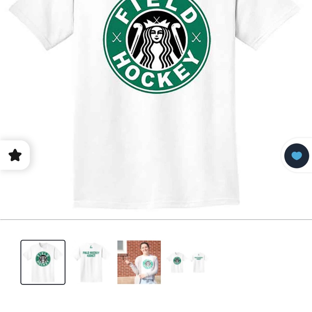 Gildan White and Green Field Hockey Kids Tee